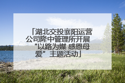 湖北交投襄阳运营公司隆中管理所开展“以路为媒 感恩母爱”主题活动