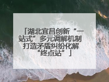 湖北宜昌创新“一站式”多元调解机制 打造矛盾纠纷化解“终点站”