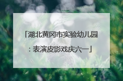 湖北黄冈市实验幼儿园：表演皮影戏庆六一