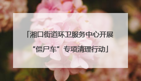 湘口街道环卫服务中心开展“僵尸车”专项清理行动