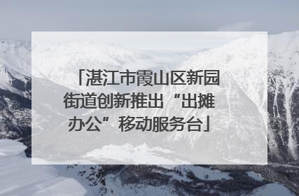 湛江市霞山区新园街道创新推出“出摊办公”移动服务台