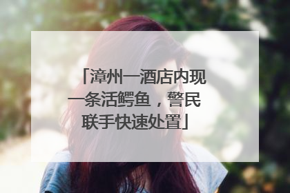 漳州一酒店内现一条活鳄鱼，警民联手快速处置