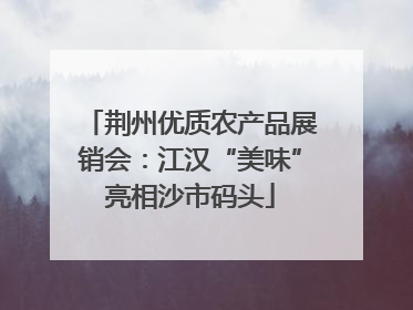 荆州优质农产品展销会：江汉“美味”亮相沙市码头