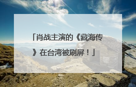 肖战主演的《藏海传》在台湾被刷屏！