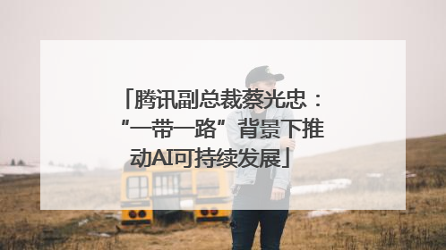 腾讯副总裁蔡光忠：“一带一路”背景下推动AI可持续发展