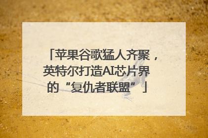 苹果谷歌猛人齐聚，英特尔打造AI芯片界的“复仇者联盟”