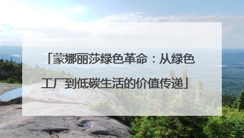 蒙娜丽莎绿色革命：从绿色工厂到低碳生活的价值传递