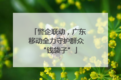 警企联动，广东移动全力守护群众“钱袋子”