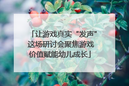 让游戏真实“发声” 这场研讨会聚焦游戏价值赋能幼儿成长