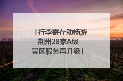 行李寄存助畅游 荆州28家A级景区服务再升级