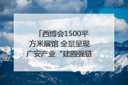 西博会1500平方米展馆 全景呈现广安产业“建圈强链”｜西博视界