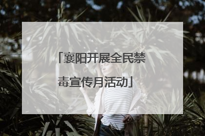 襄阳开展全民禁毒宣传月活动