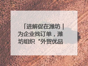 进解促在潍坊｜为企业找订单，潍坊组织“外贸优品进高校”活动
