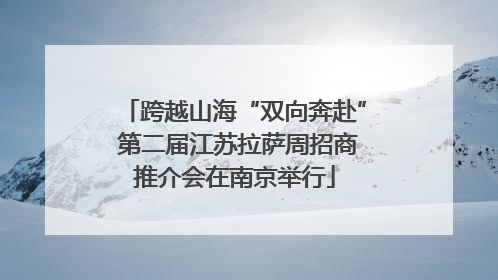 跨越山海“双向奔赴” 第二届江苏拉萨周招商推介会在南京举行