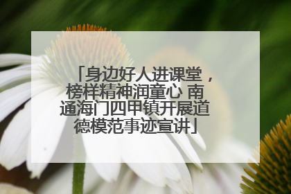 身边好人进课堂，榜样精神润童心 南通海门四甲镇开展道德模范事迹宣讲