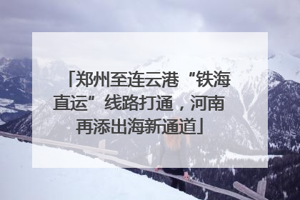 郑州至连云港“铁海直运”线路打通，河南再添出海新通道