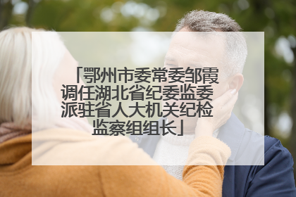 鄂州市委常委邹霞调任湖北省纪委监委派驻省人大机关纪检监察组组长