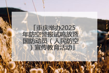 重庆举办2025年防空警报试鸣放暨国防动员（人民防空）宣传教育活动