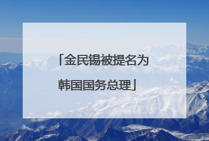 金民锡被提名为韩国国务总理
