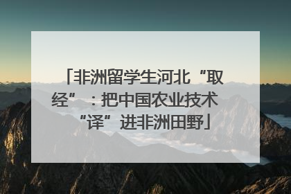 非洲留学生河北“取经”：把中国农业技术“译”进非洲田野
