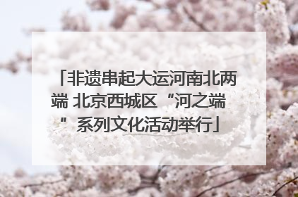 非遗串起大运河南北两端 北京西城区“河之端”系列文化活动举行