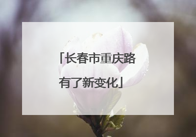 长春市重庆路有了新变化