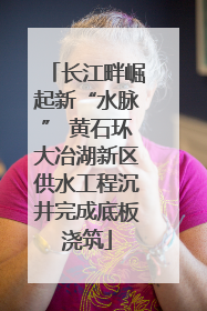 长江畔崛起新“水脉” 黄石环大冶湖新区供水工程沉井完成底板浇筑