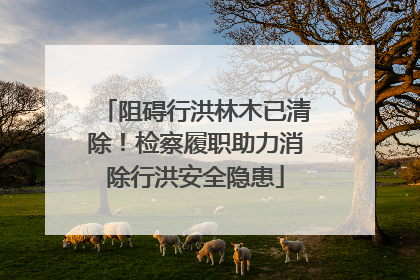 阻碍行洪林木已清除！检察履职助力消除行洪安全隐患