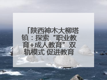 陕西神木大柳塔镇：探索“职业教育+成人教育”双轨模式 促进教育融合发展