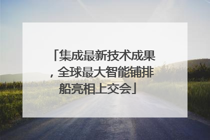 集成最新技术成果，全球最大智能铺排船亮相上交会