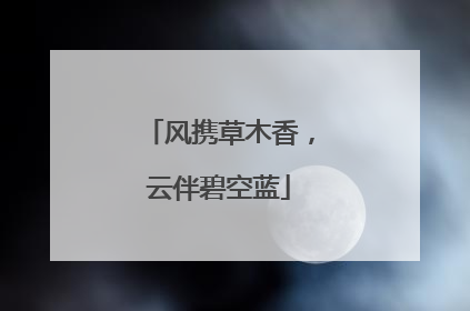 风携草木香，云伴碧空蓝