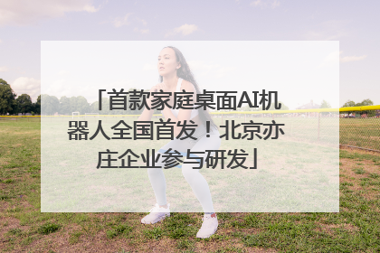 首款家庭桌面AI机器人全国首发!北京亦庄企业参与研发
