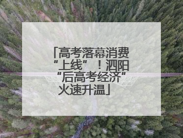 高考落幕消费“上线”！泗阳“后高考经济”火速升温