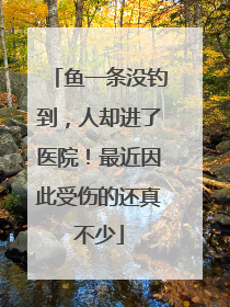 鱼一条没钓到，人却进了医院！最近因此受伤的还真不少