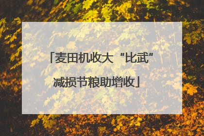 麦田机收大“比武” 减损节粮助增收