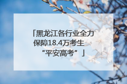 黑龙江各行业全力保障18.4万考生“平安高考”