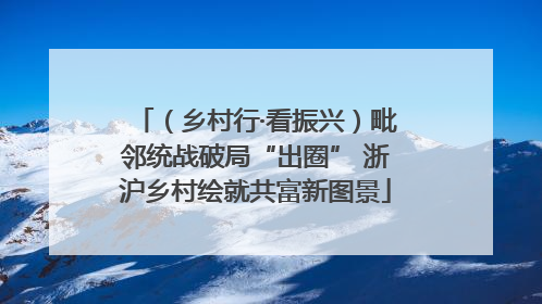 （乡村行·看振兴）毗邻统战破局“出圈” 浙沪乡村绘就共富新图景