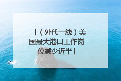 （外代一线）美国最大港口工作岗位减少近半