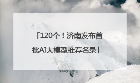 120个！济南发布首批AI大模型推荐名录
