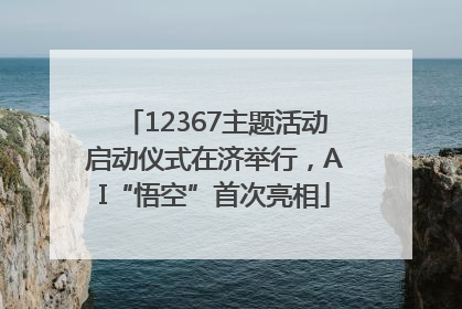 12367主题活动启动仪式在济举行，AI“悟空”首次亮相