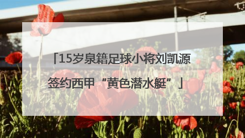 15岁泉籍足球小将刘凯源签约西甲“黄色潜水艇”