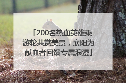 200名热血英雄乘游轮共赏美景，襄阳为献血者回馈专属浪漫