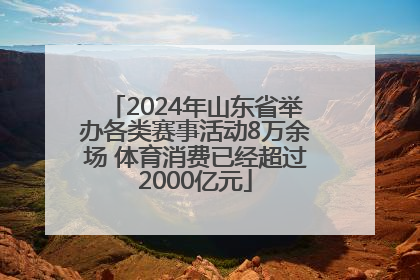 2024年山东省举办各类赛事活动8万余场 体育消费已经超过2000亿元