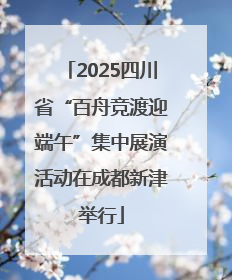 2025四川省“百舟竞渡迎端午”集中展演活动在成都新津举行