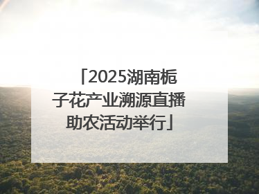 2025湖南栀子花产业溯源直播助农活动举行
