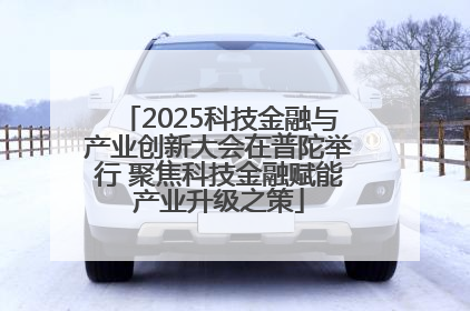 2025科技金融与产业创新大会在普陀举行 聚焦科技金融赋能产业升级之策