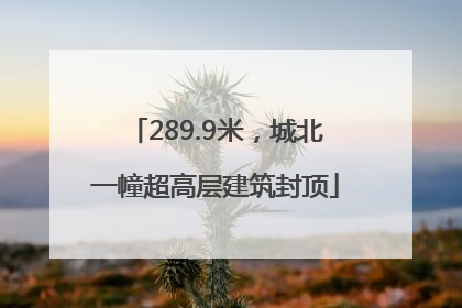 289.9米，城北一幢超高层建筑封顶