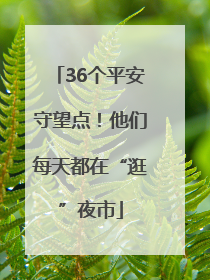 36个平安守望点！他们每天都在“逛”夜市