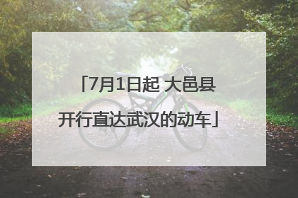 7月1日起 大邑县开行直达武汉的动车