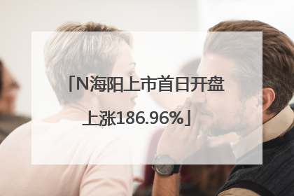 N海阳上市首日开盘上涨186.96%